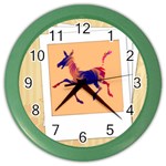 Funny Donkey Color Wall Clock