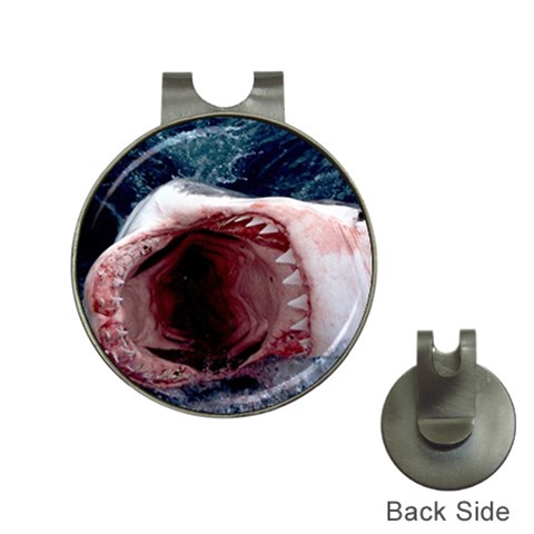 Great White Shark Jaws Golf Ball Marker Hat Clip from UrbanLoad.com Front