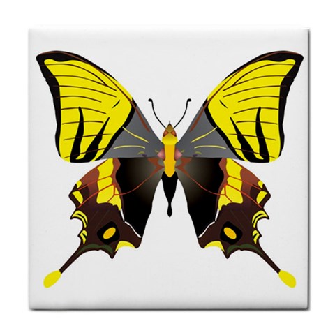 Butterfly M2 Tile Coaster from UrbanLoad.com Front