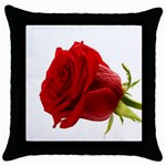 Red Rose Flower M1 Throw Pillow Case (Black)