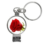 Red Rose Flower M1 Nail Clippers Key Chain