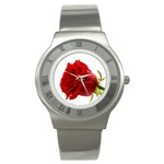 Red Rose Flower M1 Stainless Steel Watch