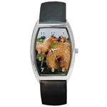 Horse and Dog Meet & Greet Barrel Style Metal Watch