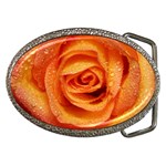 Cool Peach Rose Flower Belt Buckle
