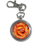 Cool Peach Rose Flower Key Chain Watch