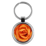 Cool Peach Rose Flower Key Chain (Round)