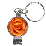 Cool Peach Rose Flower Nail Clippers Key Chain
