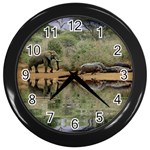 Elephant Animal M6 Wall Clock (Black)