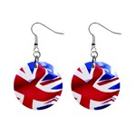 Union Jack Flag X2 1  Button Earrings