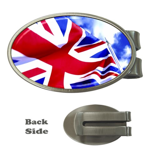 Union Jack Flag X2 Money Clip (Oval) from UrbanLoad.com Front