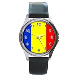 Romanian Flag Round Metal Watch
