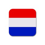 Netherlands Flag Holland Rubber Square Coaster (4 pack)