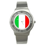 Italian Flag Stainless Steel Watch