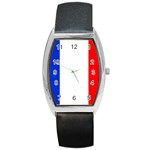 French Flag Barrel Style Metal Watch