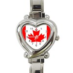 Canadian Flag Canada X1 Heart Italian Charm Watch