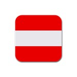 Austrian Flag Rubber Square Coaster (4 pack)