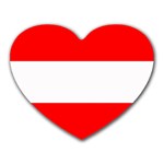 Austrian Flag Mousepad (Heart)