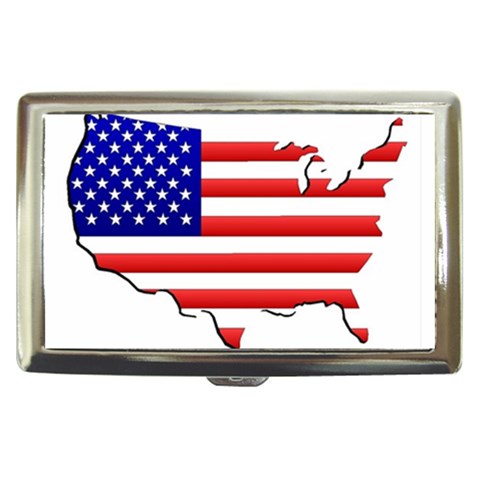 American Map Flag Cigarette Money Case from UrbanLoad.com Front