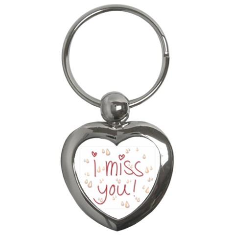I Miss You Key Chain (Heart) from UrbanLoad.com Front