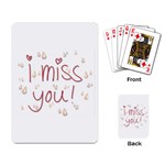I Miss You Playing Cards Single Design