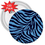 Zebra 3 3  Buttons (100 pack) 