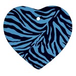 Zebra 3 Heart Ornament (Two Sides)