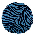 Zebra 3 Large 18  Premium Flano Round Cushions
