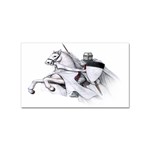 templar on rearing horse Sticker (Rectangular)