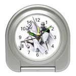 templar on rearing horse Travel Alarm Clock
