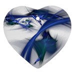 Blue Space 2 Heart Ornament (Two Sides)