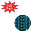 0059 Comic Head Bothered Smiley Pattern 1  Mini Magnets (100 pack) 
