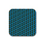 0059 Comic Head Bothered Smiley Pattern Rubber Coaster (Square) 
