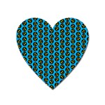 0059 Comic Head Bothered Smiley Pattern Heart Magnet