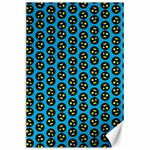 0059 Comic Head Bothered Smiley Pattern Canvas 24  x 36 