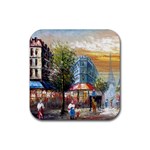 Paris Painting Rubber Coaster (Square)