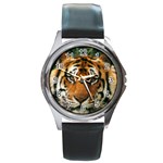 Tiger Round Metal Watch