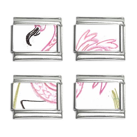 Pink Flamingo 9mm Italian Charm (4 pack) from UrbanLoad.com Front