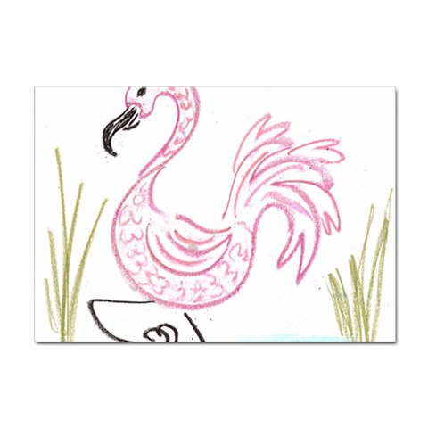 Pink Flamingo Sticker A4 (100 pack) from UrbanLoad.com Front