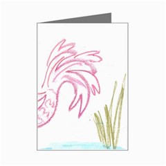Pink Flamingo Mini Greeting Card from UrbanLoad.com Left
