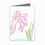 Pink Flamingo Mini Greeting Card