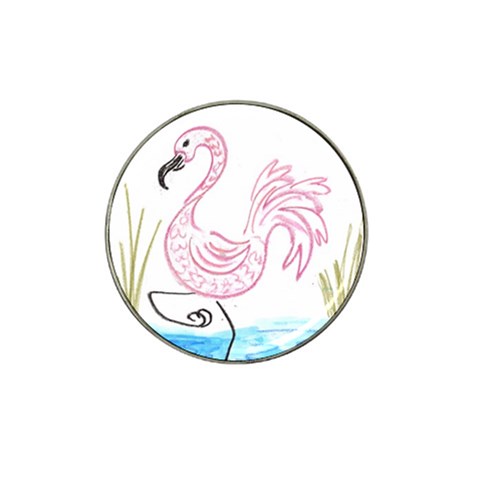 Pink Flamingo Hat Clip Ball Marker (10 pack) from UrbanLoad.com Front