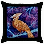 Blue Jay inverted Throw Pillow Case (Black)