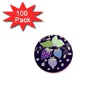 Strawberries on Lilac 1  Mini Magnet (100 pack) 