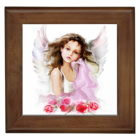 Angel Girl Framed Tile from UrbanLoad.com Front
