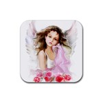 Angel Girl Rubber Square Coaster (4 pack)