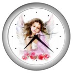 Angel Girl Wall Clock (Silver)
