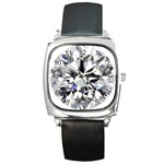 The Round Brilliant Square Metal Watch