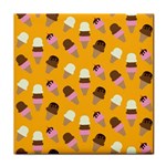 Ice cream on an orange background pattern                                                             Face Towel