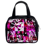 Pink Checker Graffiti  Classic Handbag (Two Sides)