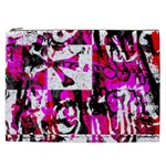 Pink Checker Graffiti  Cosmetic Bag (XXL)